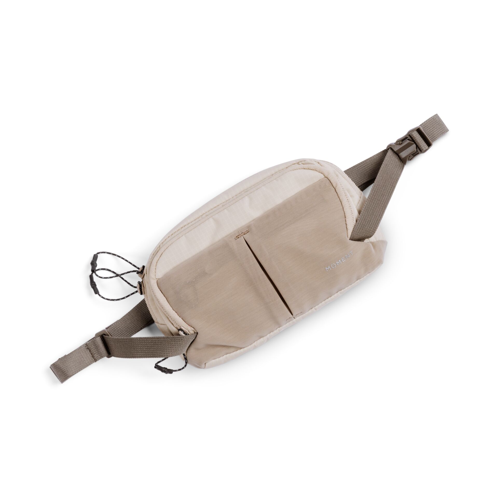 Umhängetasche, Gürteltasche, Beige, Reißverschluss, Kordeln