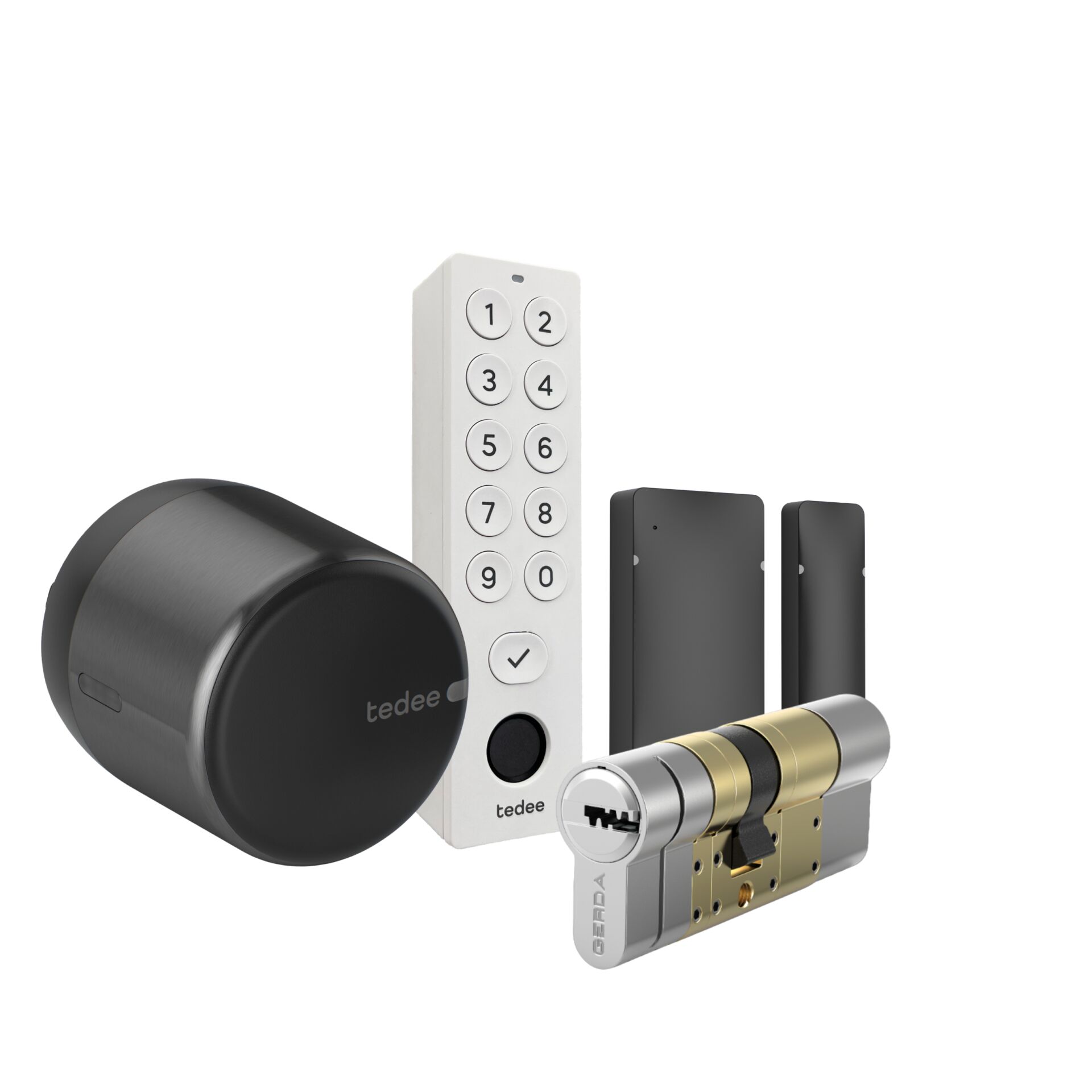 Türschloss-Set, Elektronisches Schloss, Tastaturcode, Riegelschloss, Schlosszylinder