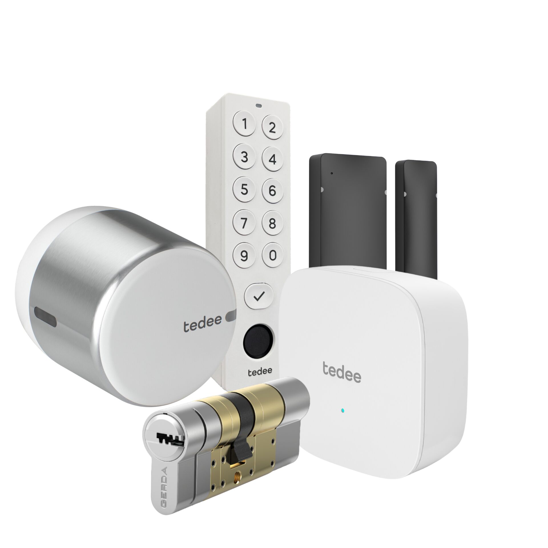 Türschloss-Set, Elektronisches Schloss, Code/Karte, Riegelschloss, Sicherheitssystem