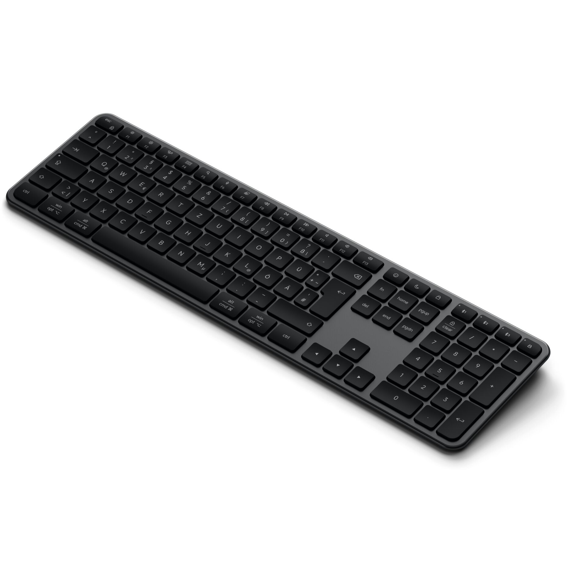 keyboard, wireless, schwarz, kompakt, QWERTY