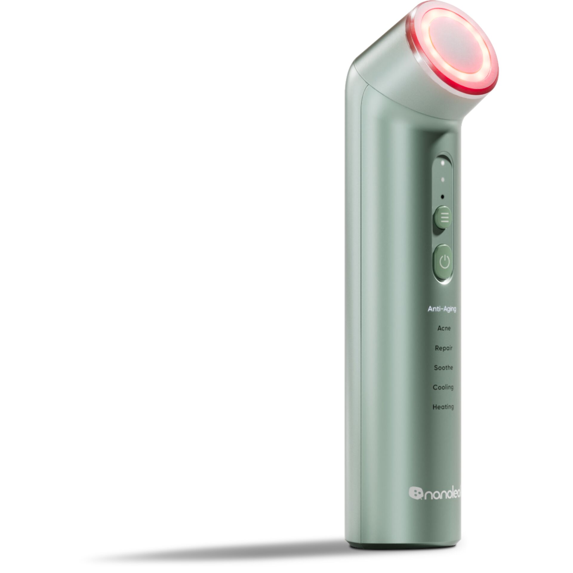 Gesichtspflegegerät, LED-Lichttherapie, Anti-Aging-Gerät, Kühl- und Wärmefunktion, Mintgrün