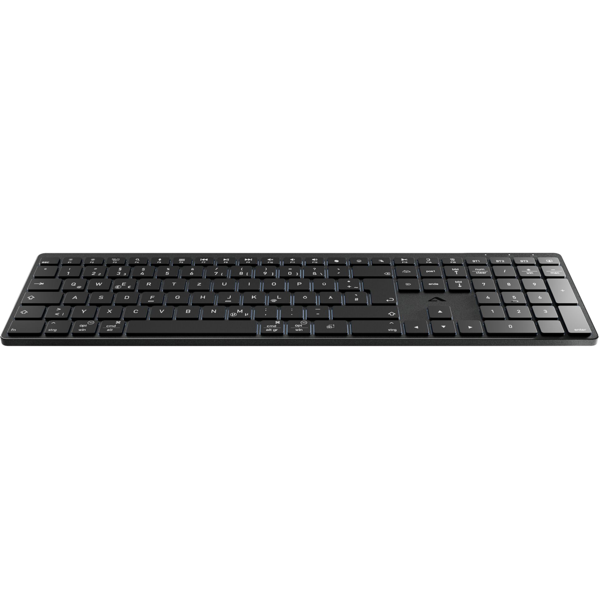 Tastatur, USB-Tastatur, QWERTZ, schwarz, Slim-Layout