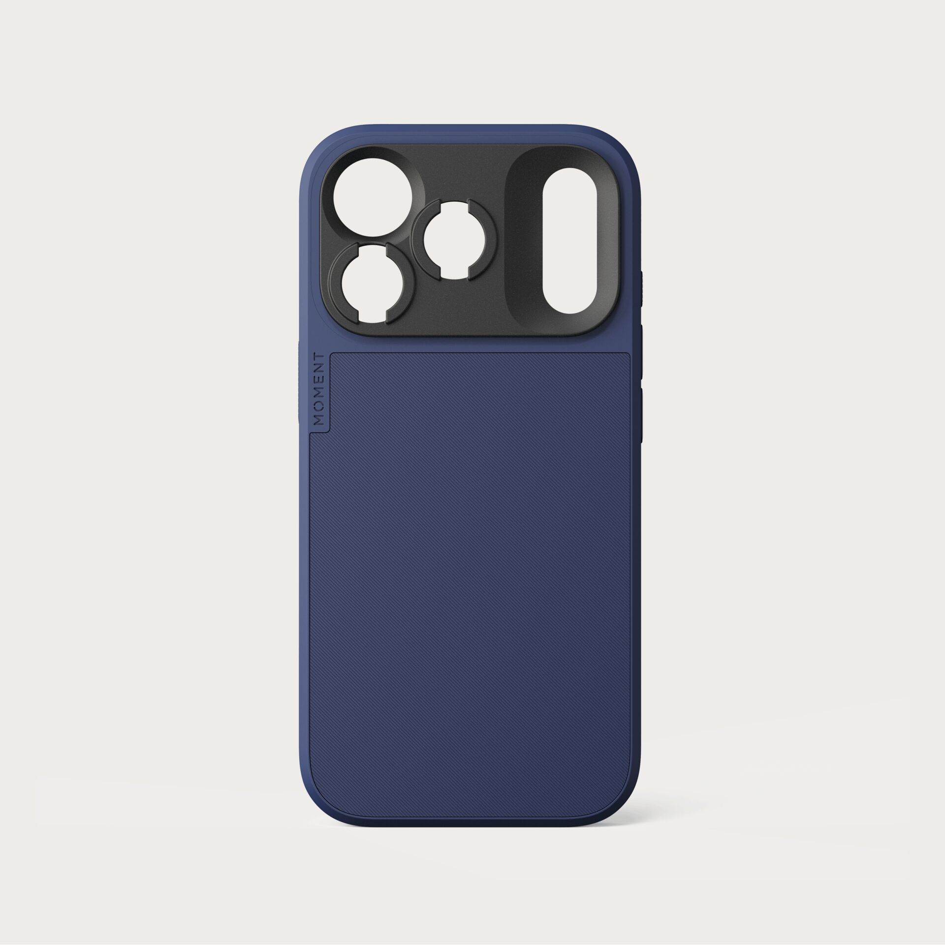 iPhone-Hülle, blaue Hülle, Kameraaussparungen, Magnetring, Gummierte Textur
