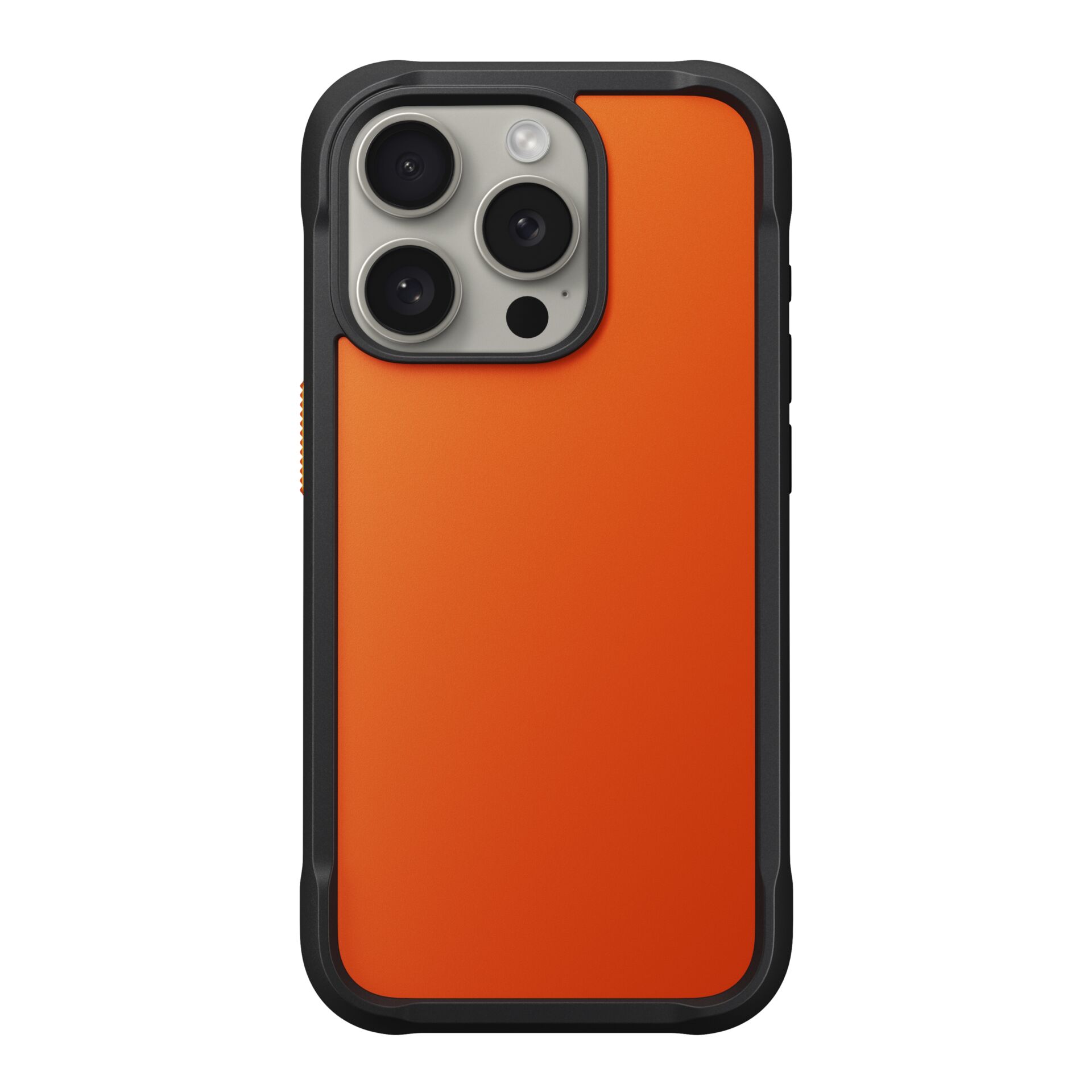 iPhonehülle, orange, Triple-Lensenschutz, Schutzhülle, Stoßfest