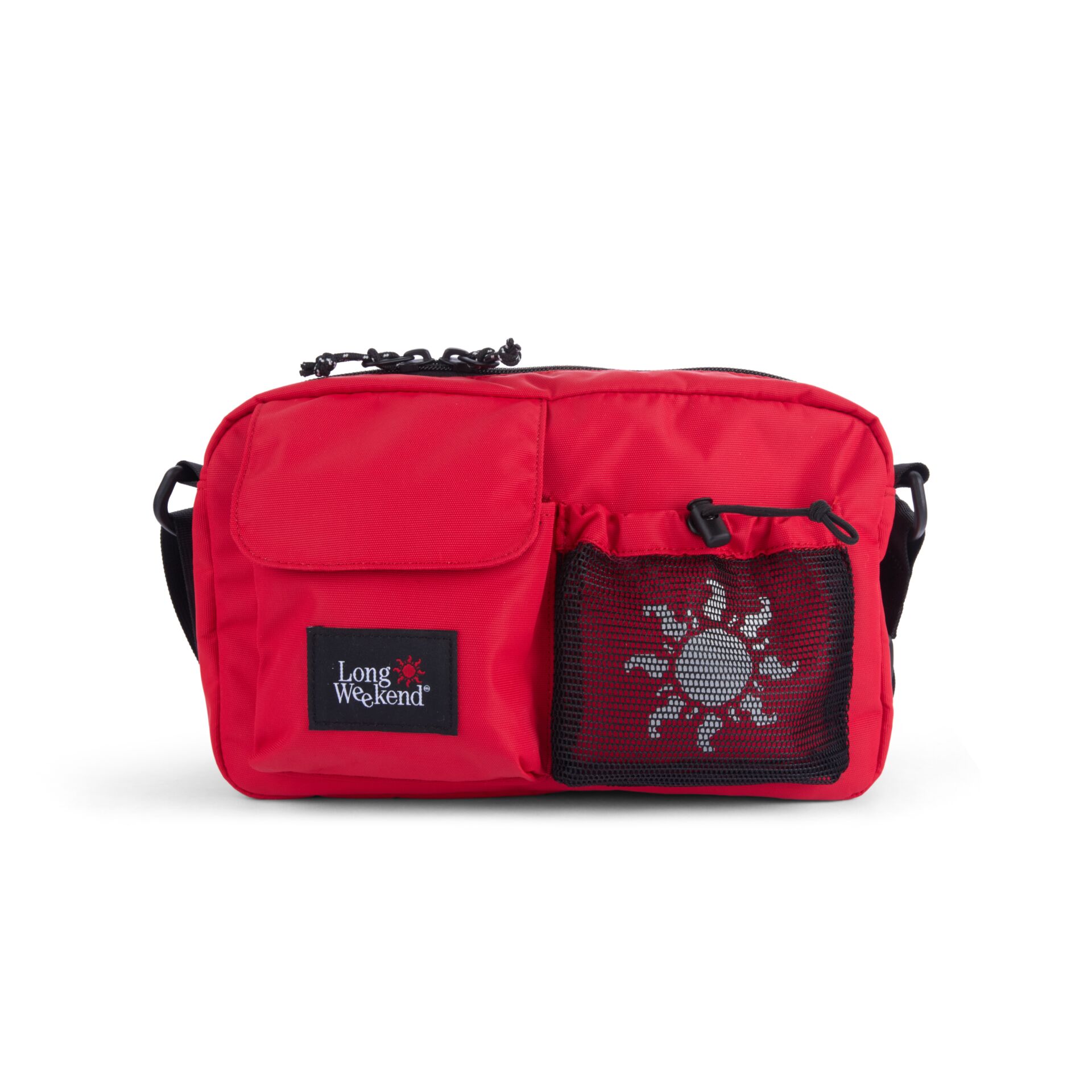 Schultertasche, Rucksack, Rot, Netzfach, Brustgurt