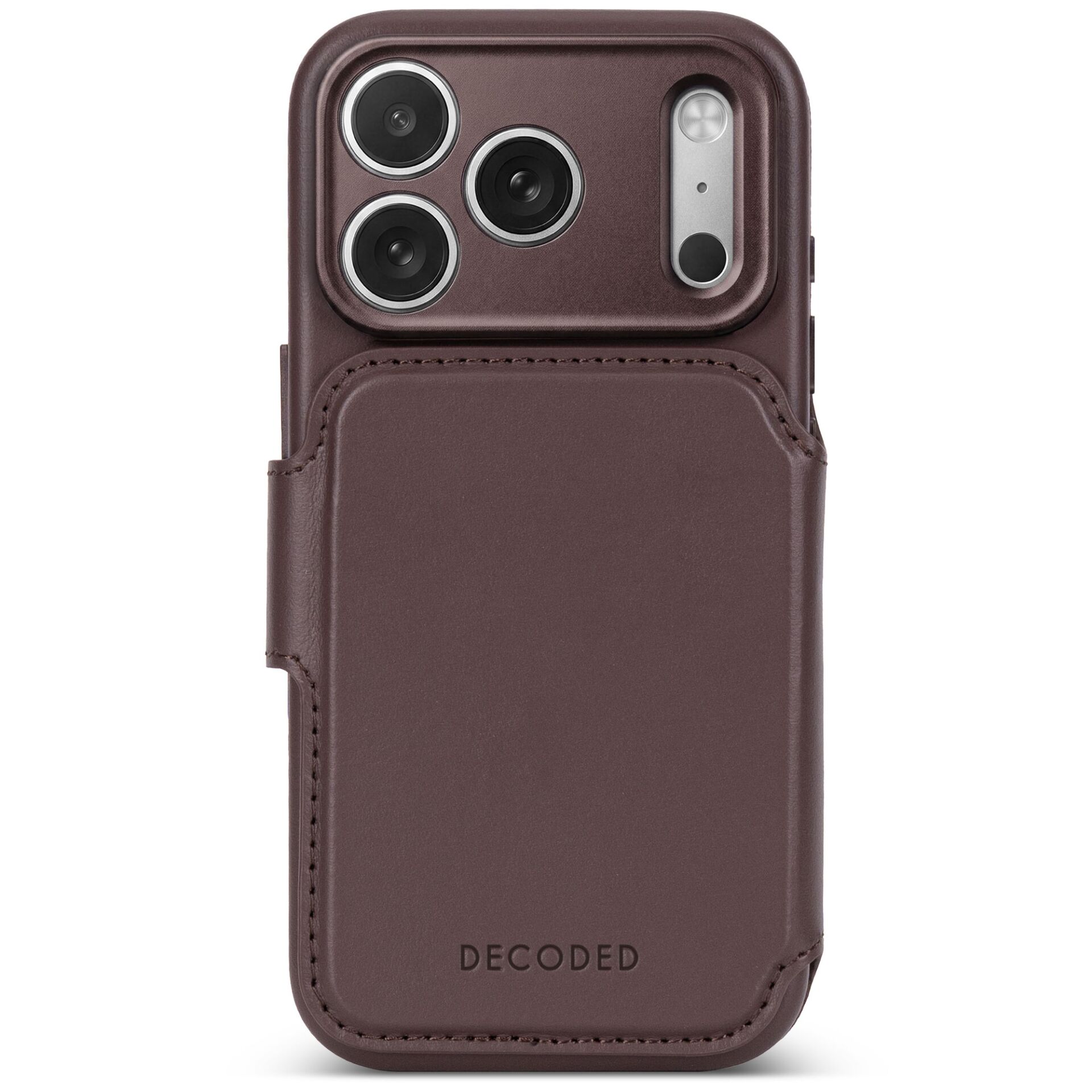 Phone-Case, Braun, Leder, Wallet-Fall, Magnetischer Geldriemen