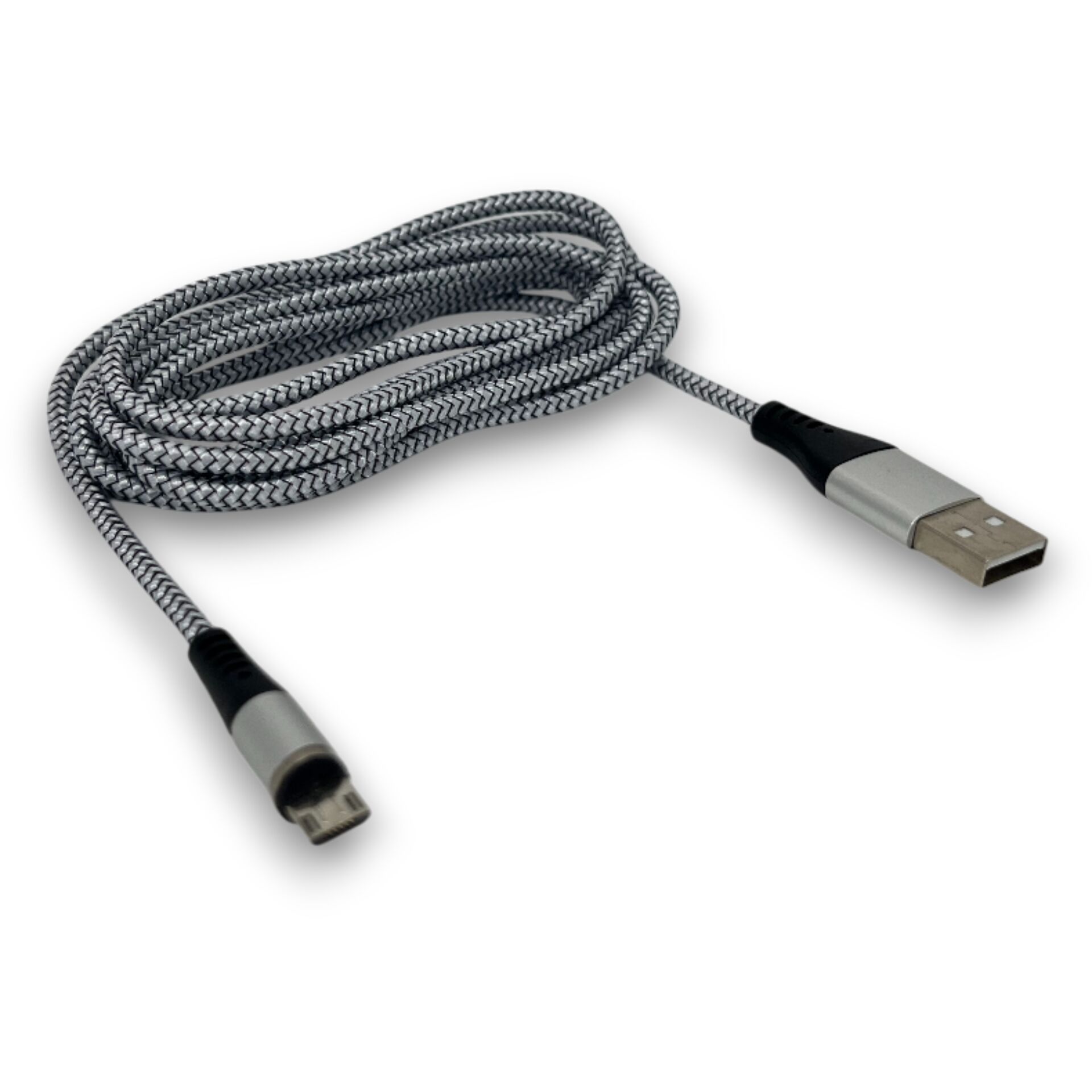 USB-Kabel, Ladekabel, Geflochten, 2 Meter, Micro-USB/USB-A