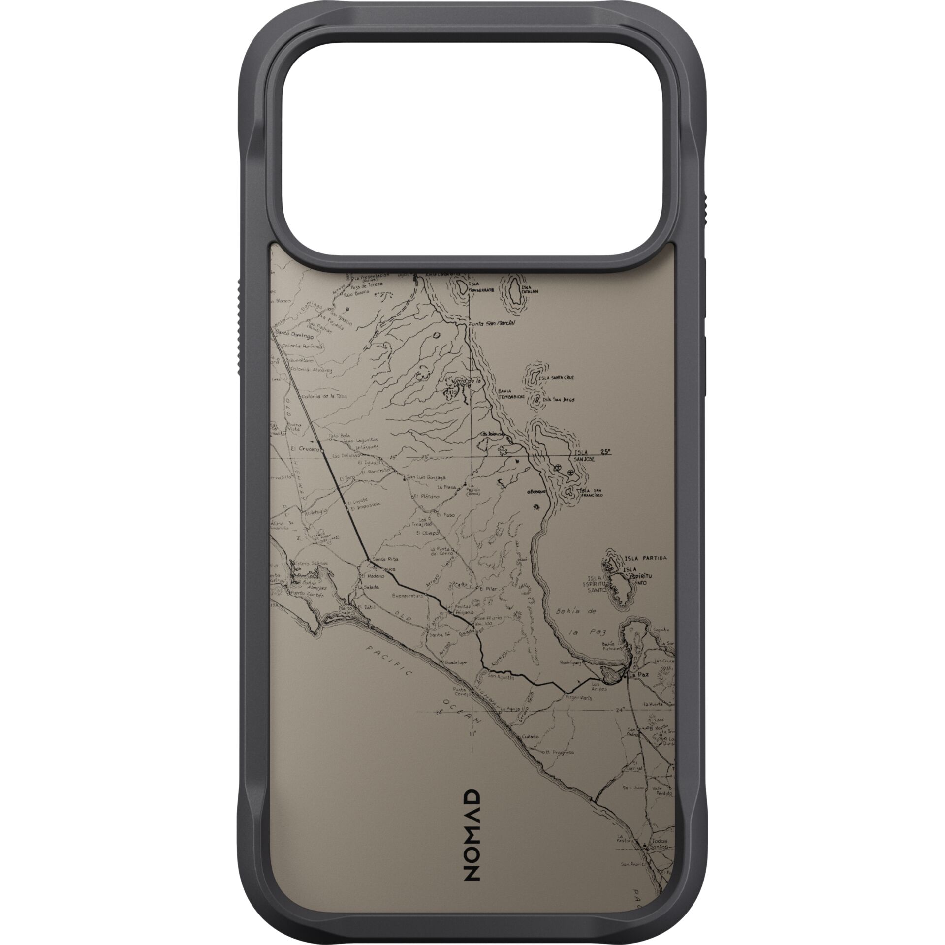 Hülle, Smartphone, Kartenmuster, Raues Design, NOMAD