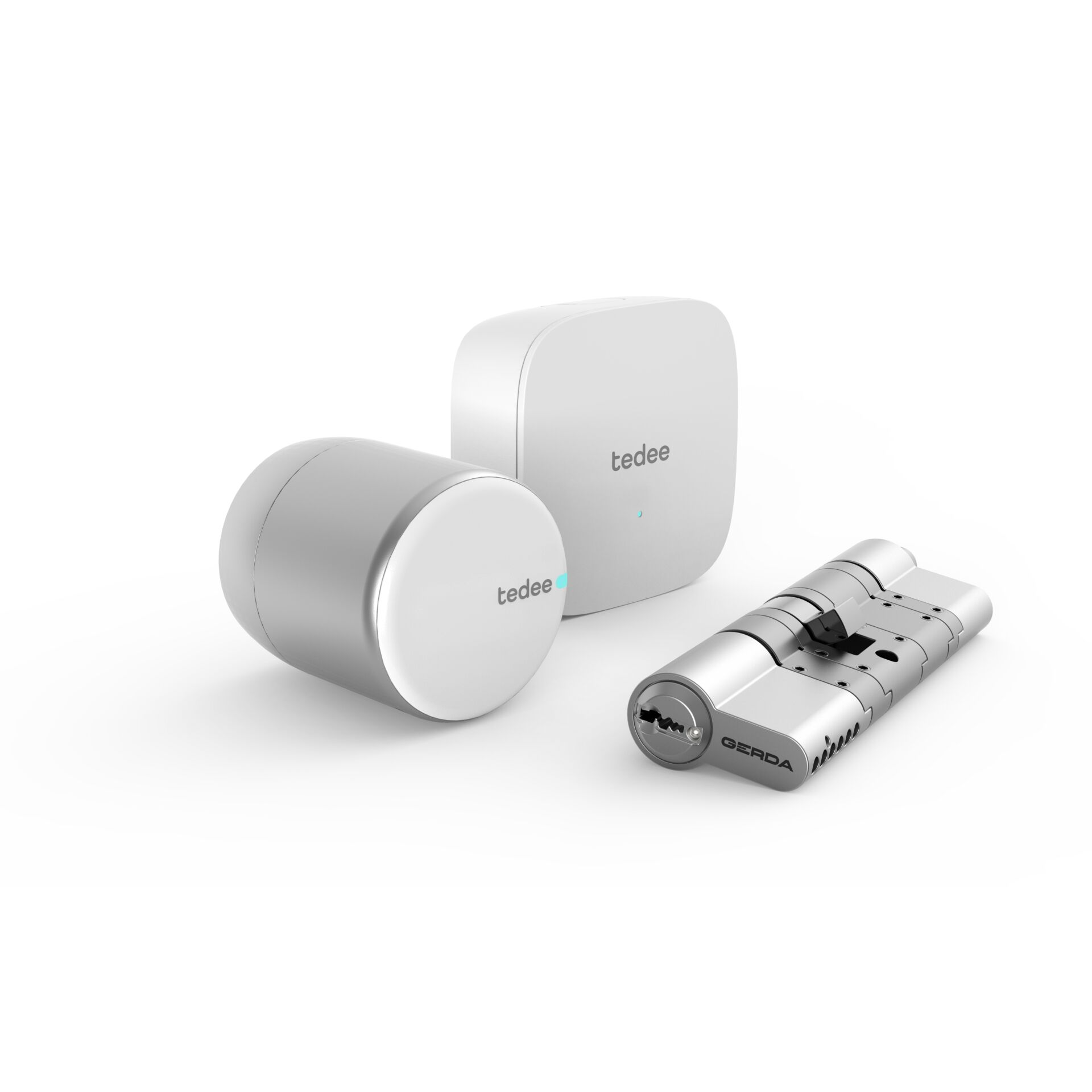 tedee Set PRO mit  Euro-Profilzylinder 30mm silber