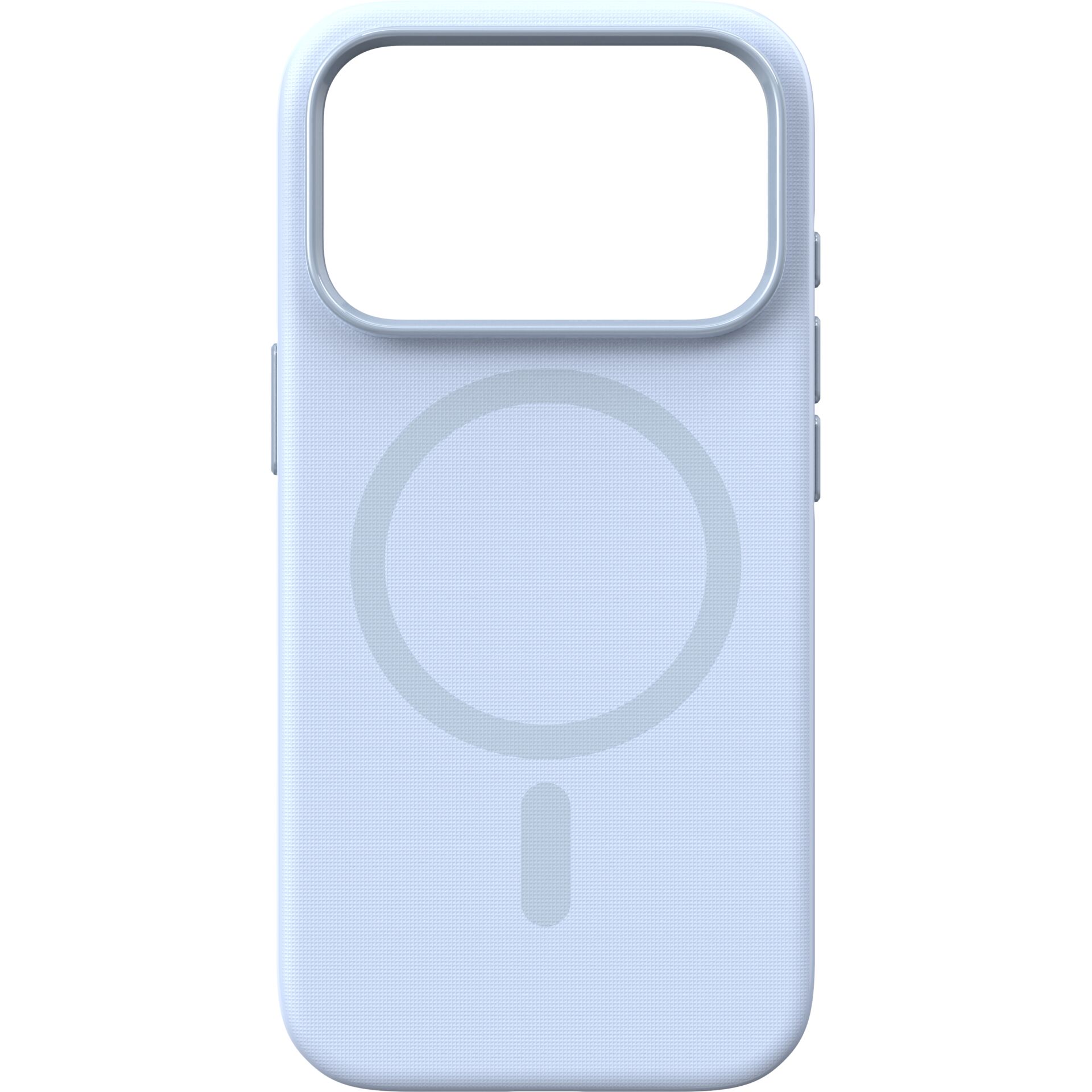 Hülle, Smartphone, Weiß/blau, Kamerahalterung, Magnetisches Ladezentrum