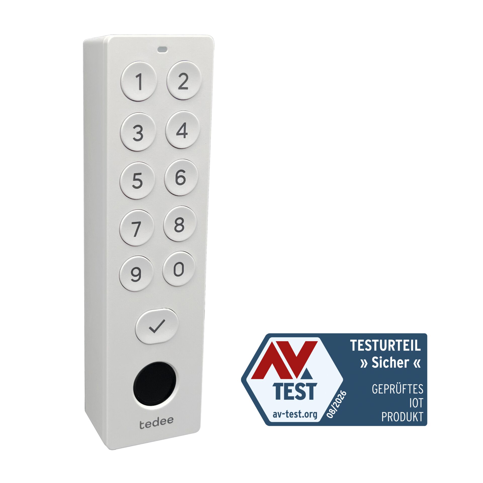 Smart-Lock-Tastatur, Zifferntasten, weiß, schlüsselloser Zugang, Türschloss-Zubehör
