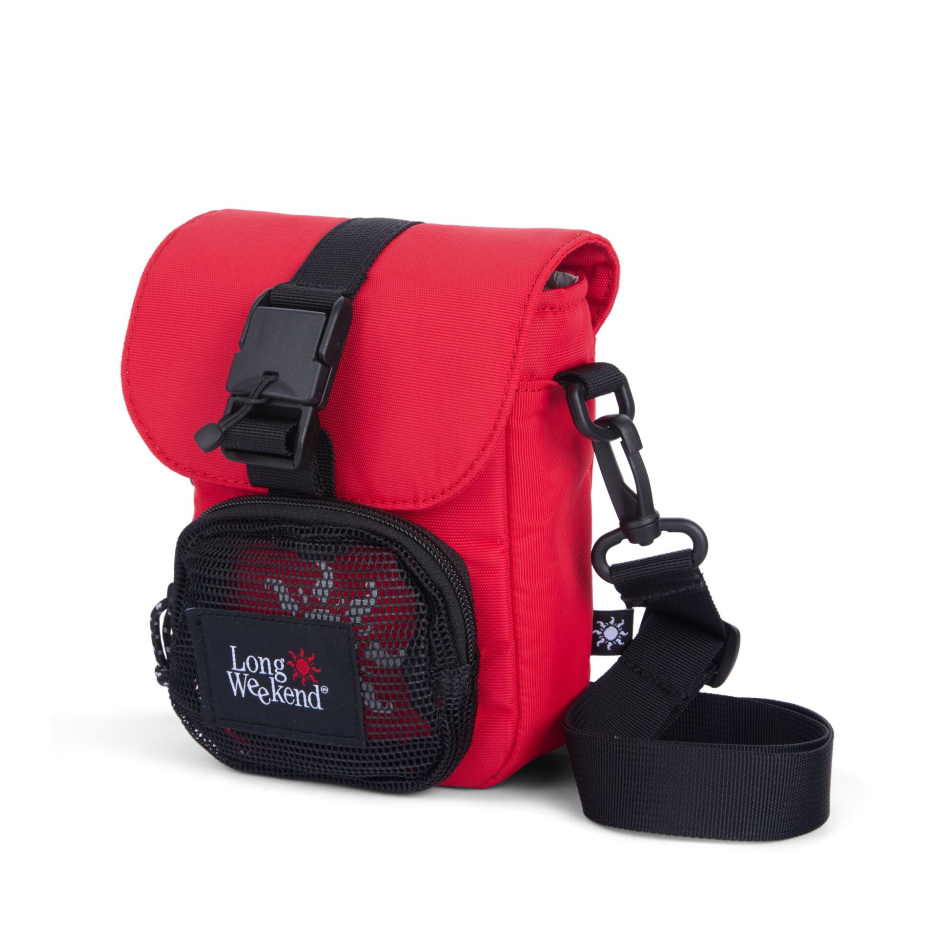 Mini-Tasche, Rote Tasche, Umhängetasche, Mesh-Tasche, Abnehmbarer Gurt