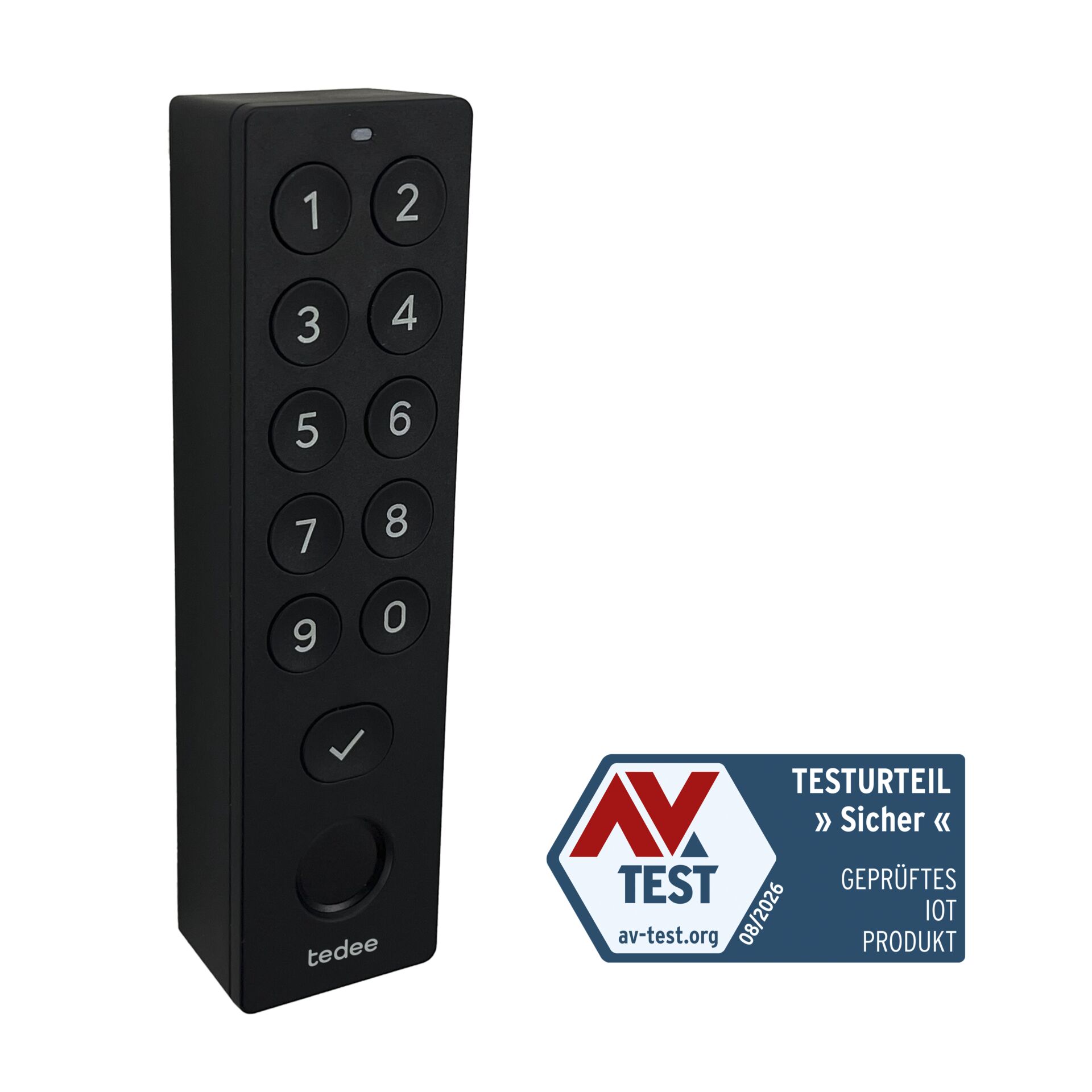 Smart-Lock-Tastatur, Zifferntasten, Fingerabdrucksensor, schwarz, Türschloss-Zubehör