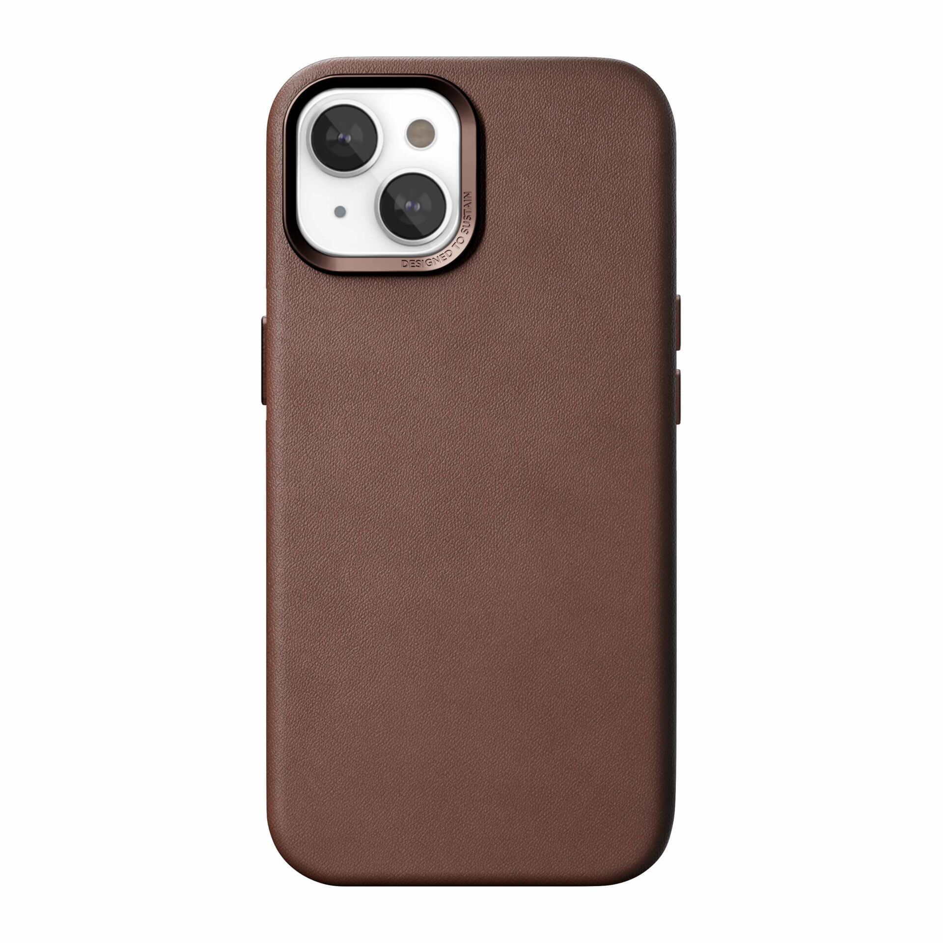 Hülle für iPhone, braunes Leder, braun, Lederstruktur, Kameralochung