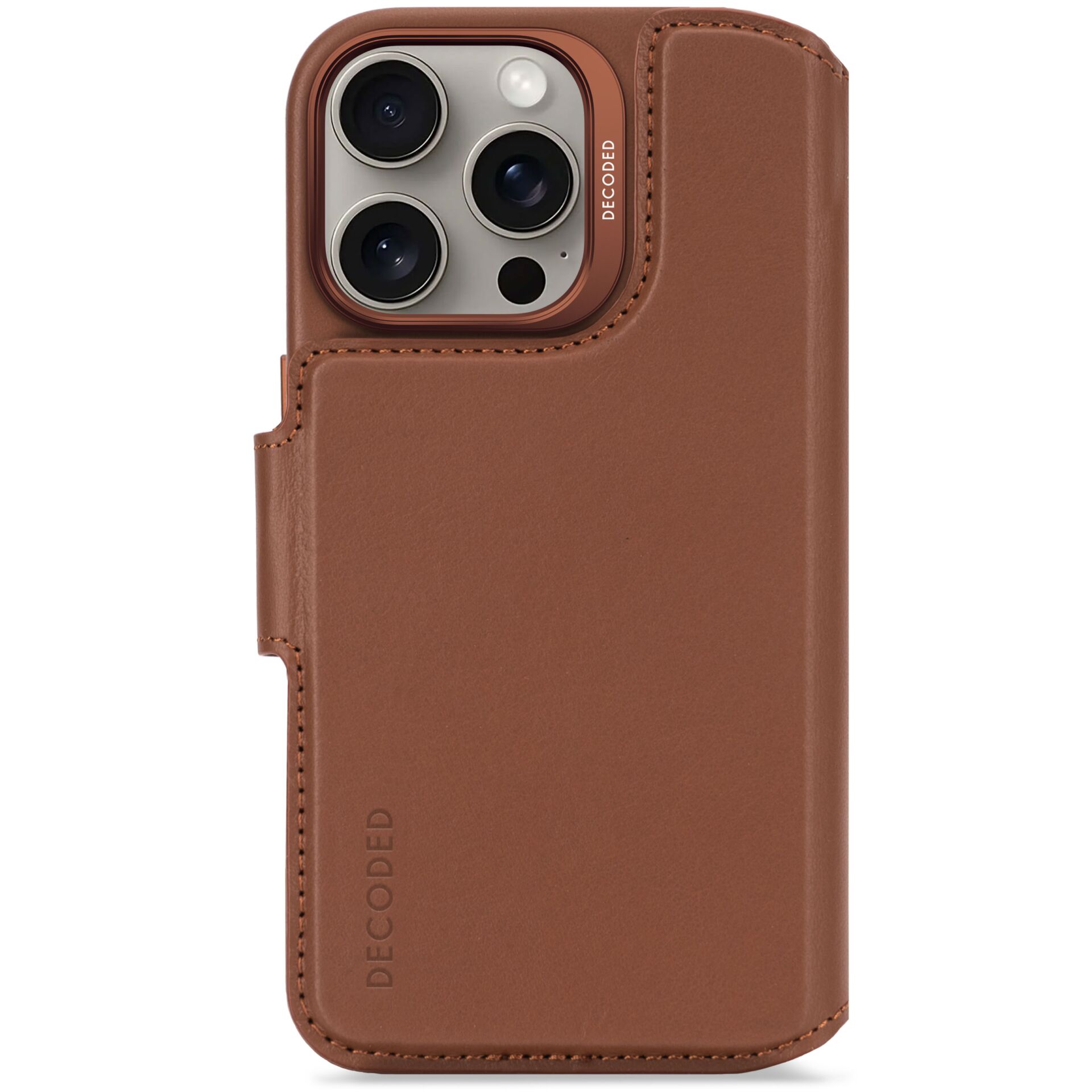 iPhone-Hülle, Lederhülle, braun, Kamera-Modul, magnetische Kartenhalter
