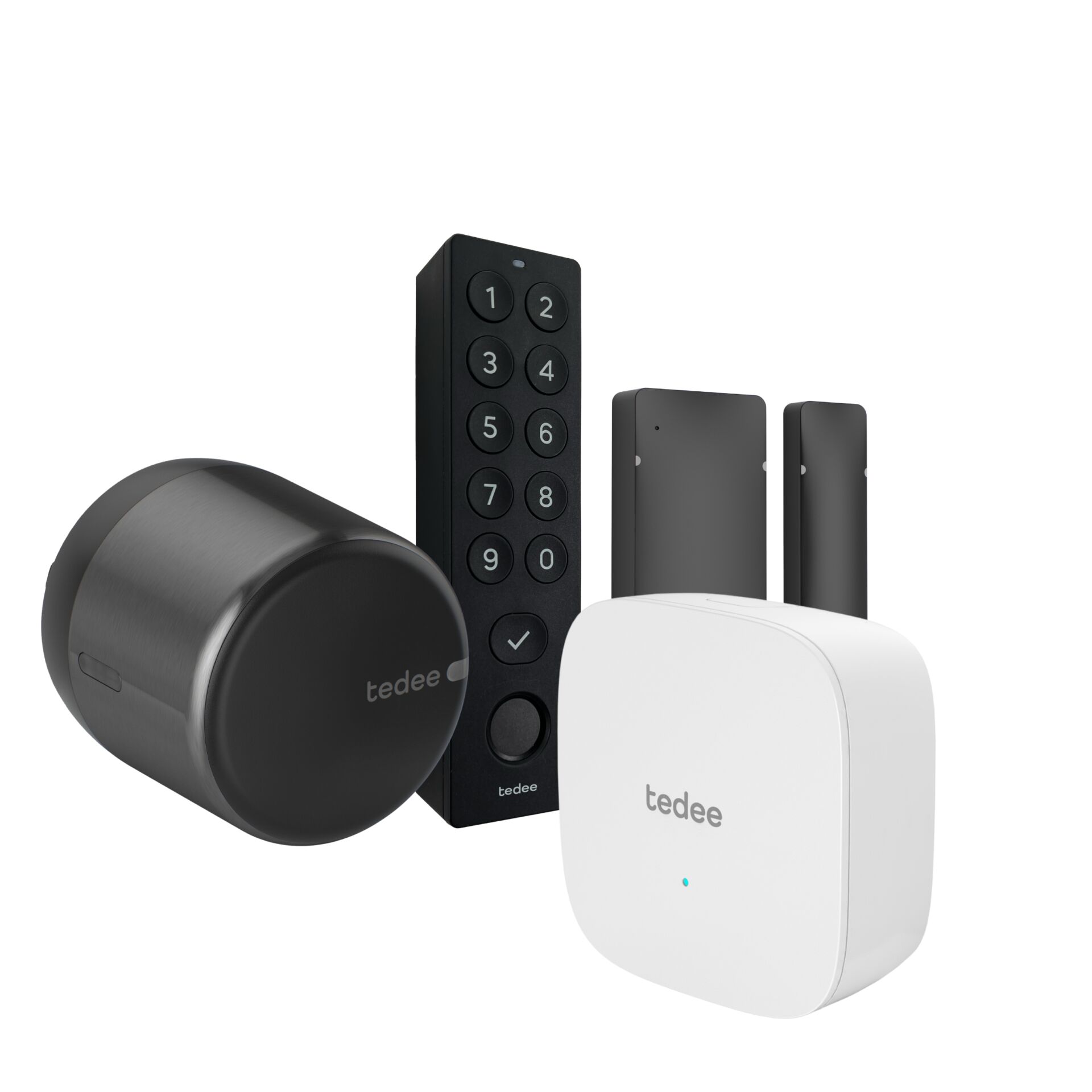 Schlossset, Smart Lock, Keypad, Türsensor, Türschloss-Set