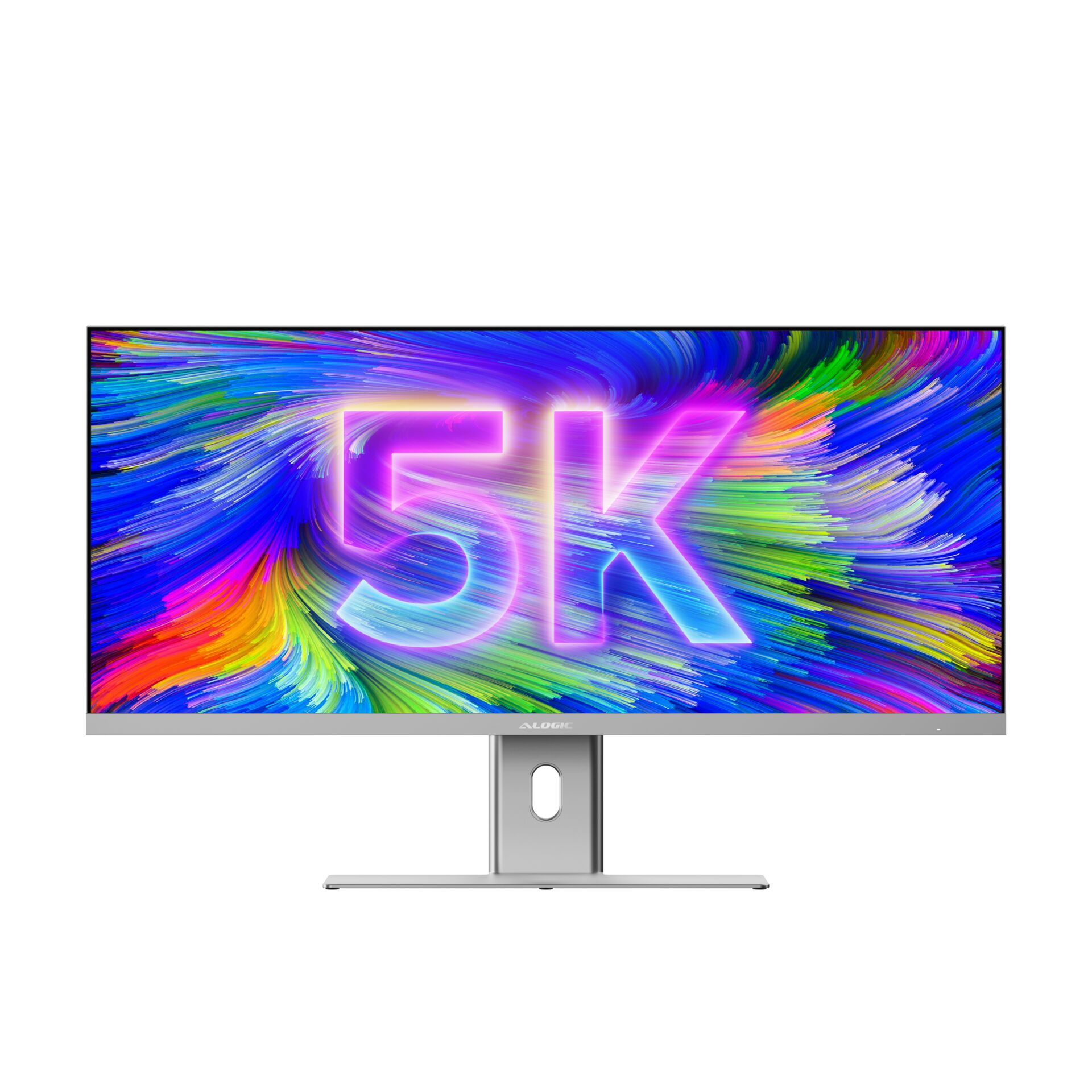 4K Monitor, LED Display, Ultrawide?, silberner Stand, dicker Rahmen