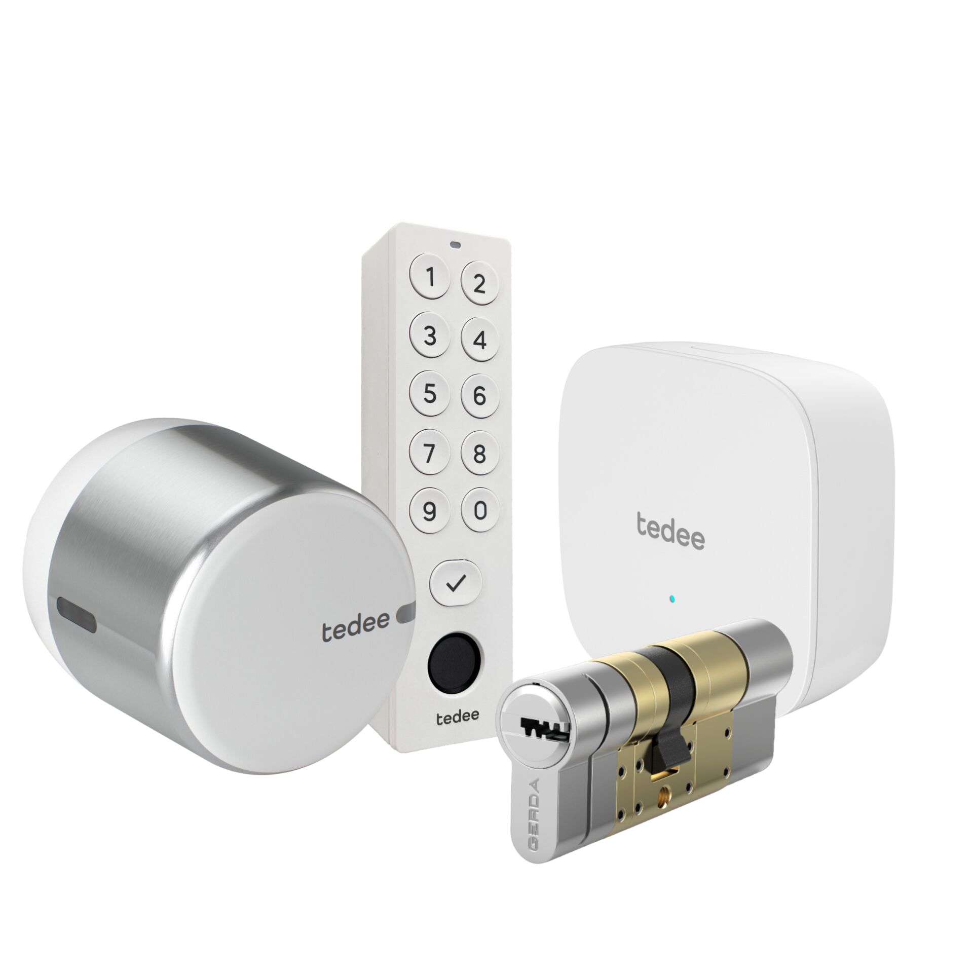 Schlossset, Elektrischer Türschloss, Rundschloss, Keypad, Zutrittskontrolle