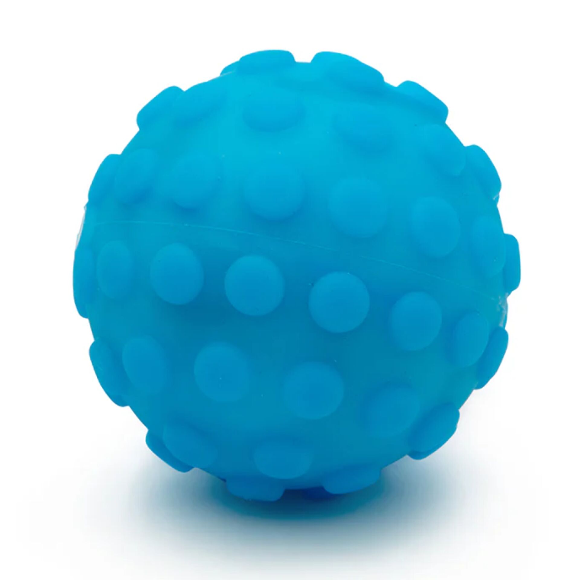 Gummi-Ball, Ball mit Noppen, blauer Ball, strukturiert Ball, Tier-Spielzeug