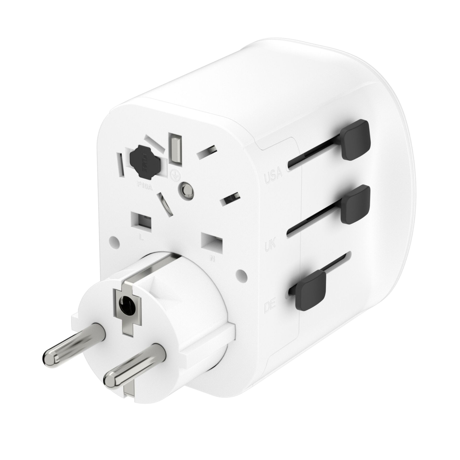 Reiseadapter, Steckdosenadapter, EU-Stecker, UK-Stecker, Mehrfachadapter