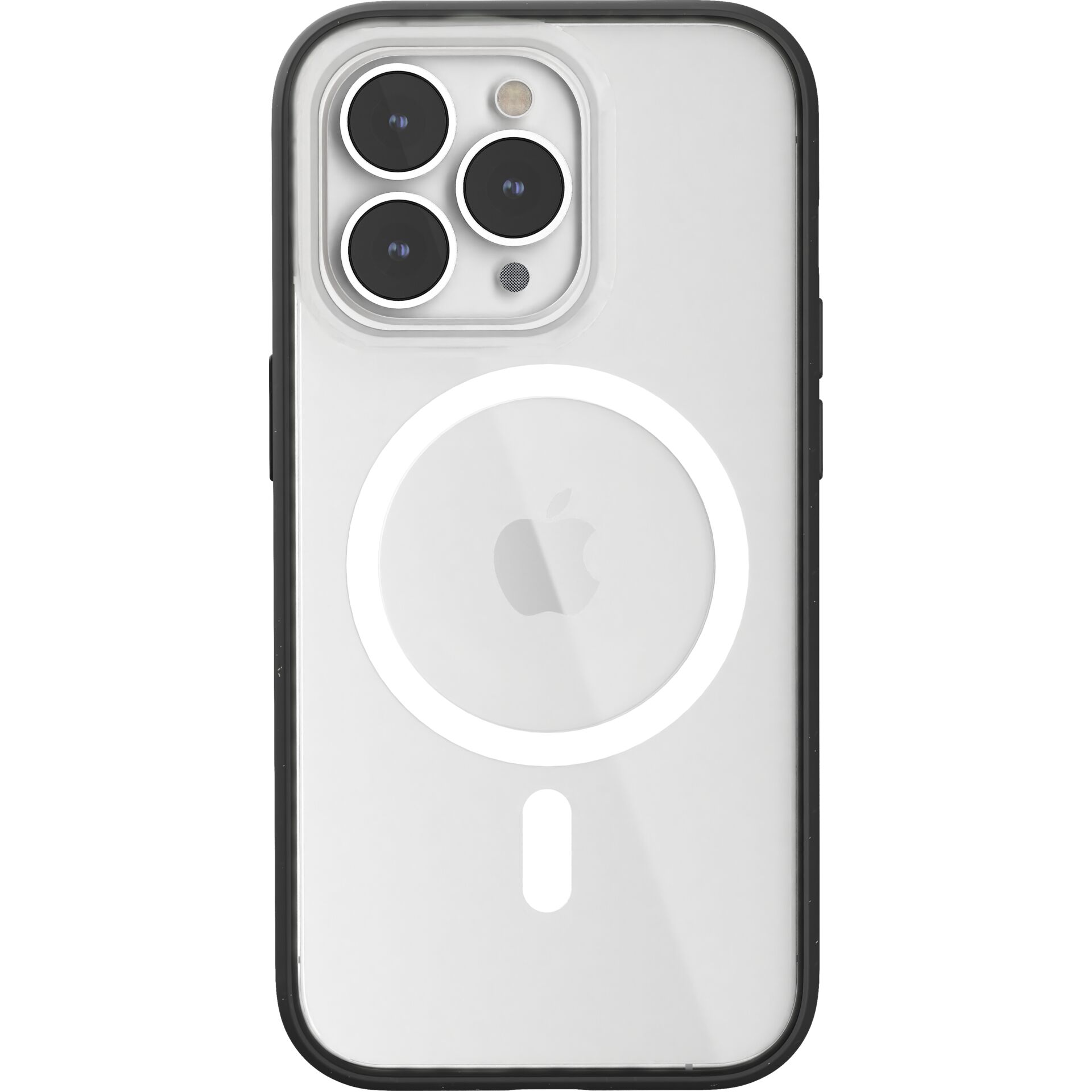 iPhone Hülle, MagSafe, klarer Fall, Dreifach-Kamera, transparent Rückseite