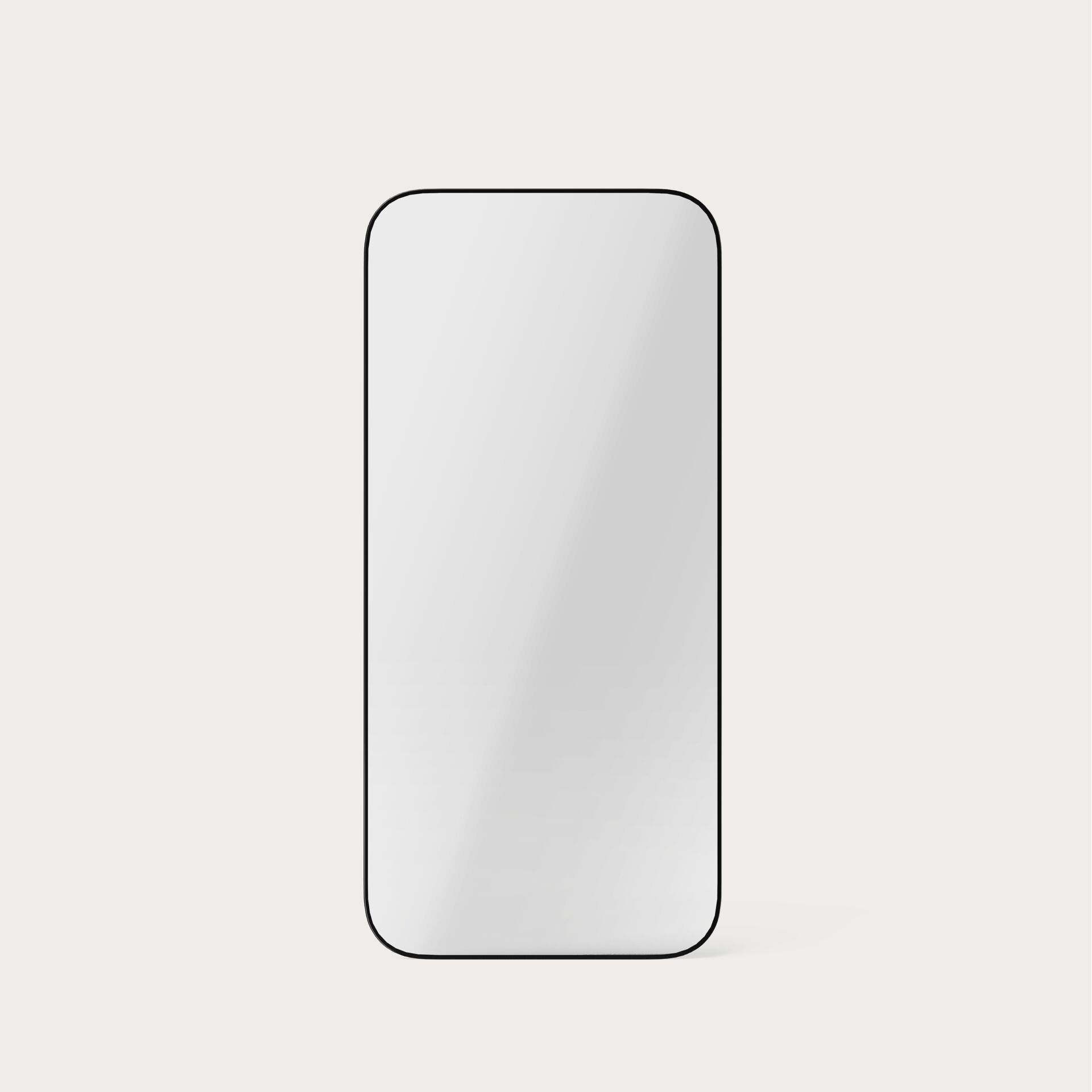 Spiegel, Standspiegel, runder Spiegel, Rahmen Schwarz, Reflektierendes Glas