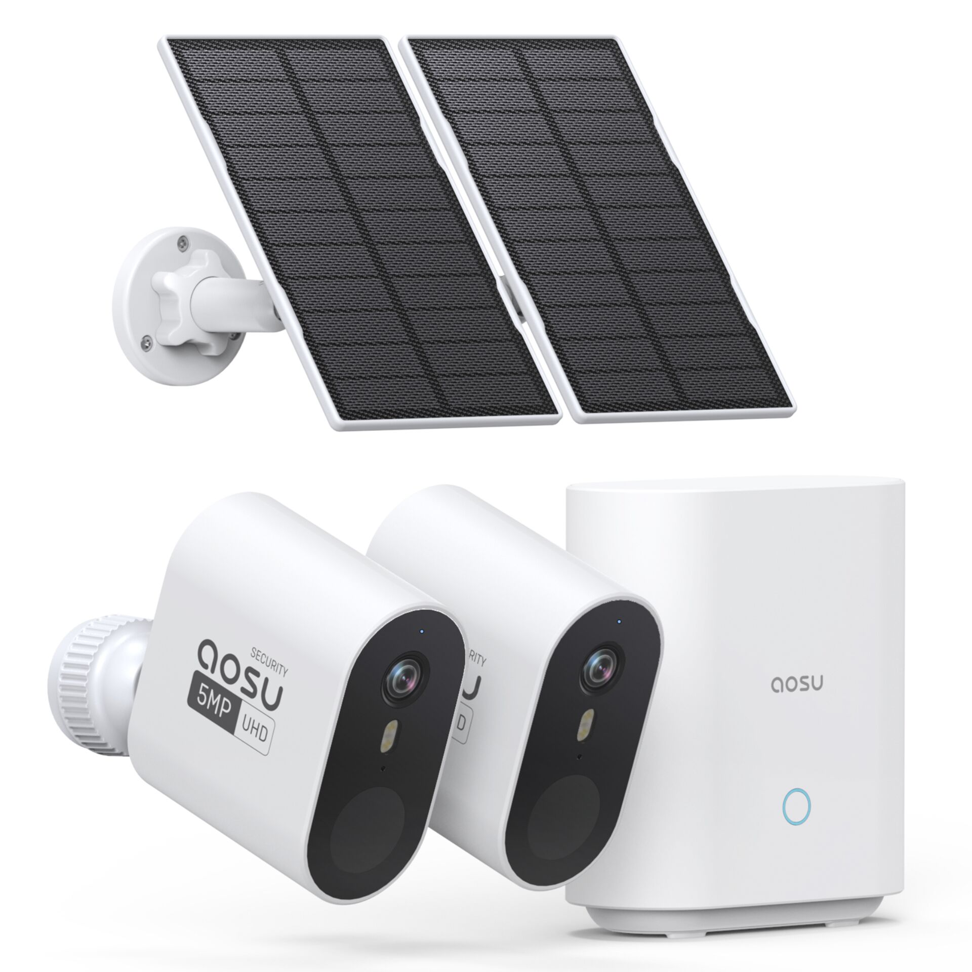 Solarladestation, Doppel-Solarpanel, Sicherheitskamera, 5MP Kamera, Solarüberwachung
