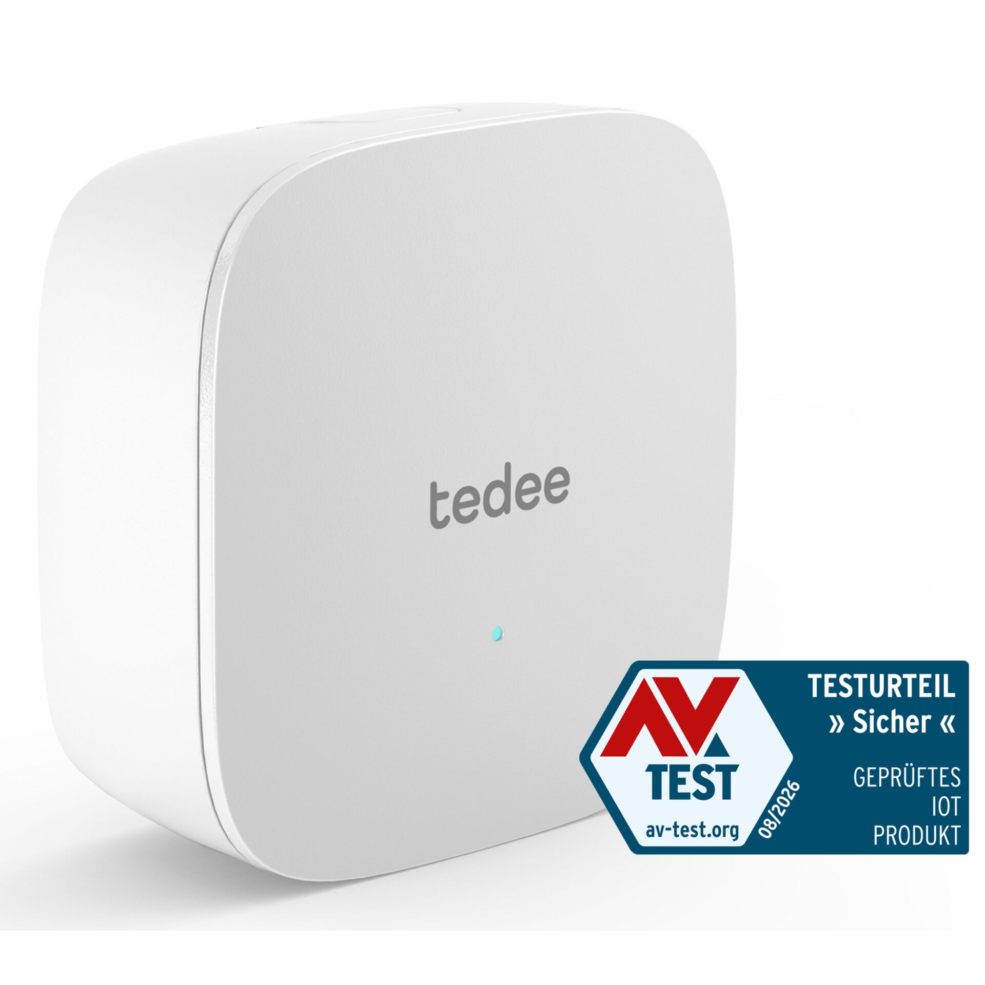 Elektronik, Hardware, Computerausrüstung, Modem, Elektronik, Hardware, Computerausrüstung, Modem, Smart-Home-Zentrale, WLAN-Gateway, weiß, kompaktes Gehäuse, LED-Anzeige
