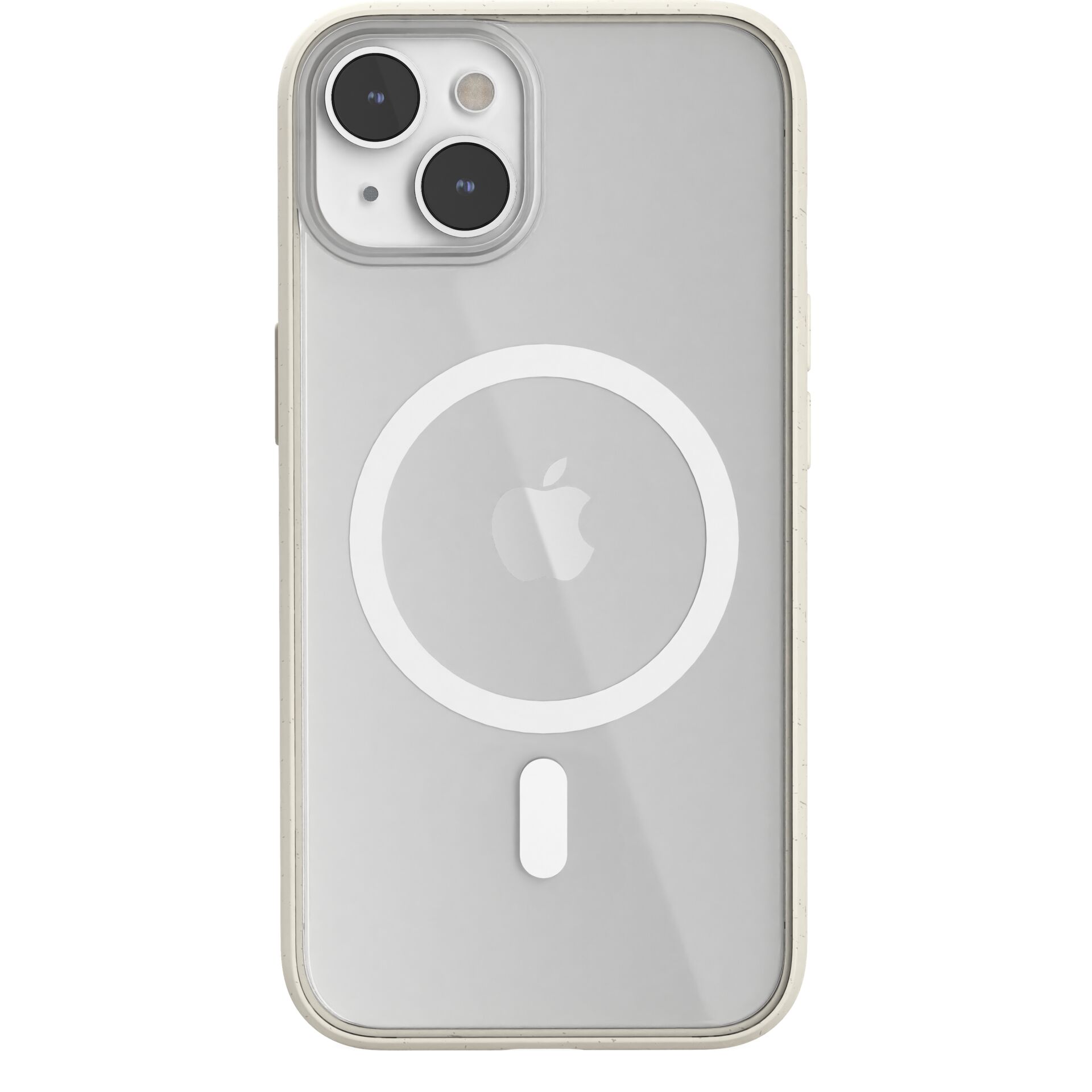 iPhone-Hülle, MagSafe-Ring, Klarhülle, Grau, Kamera-Schutz