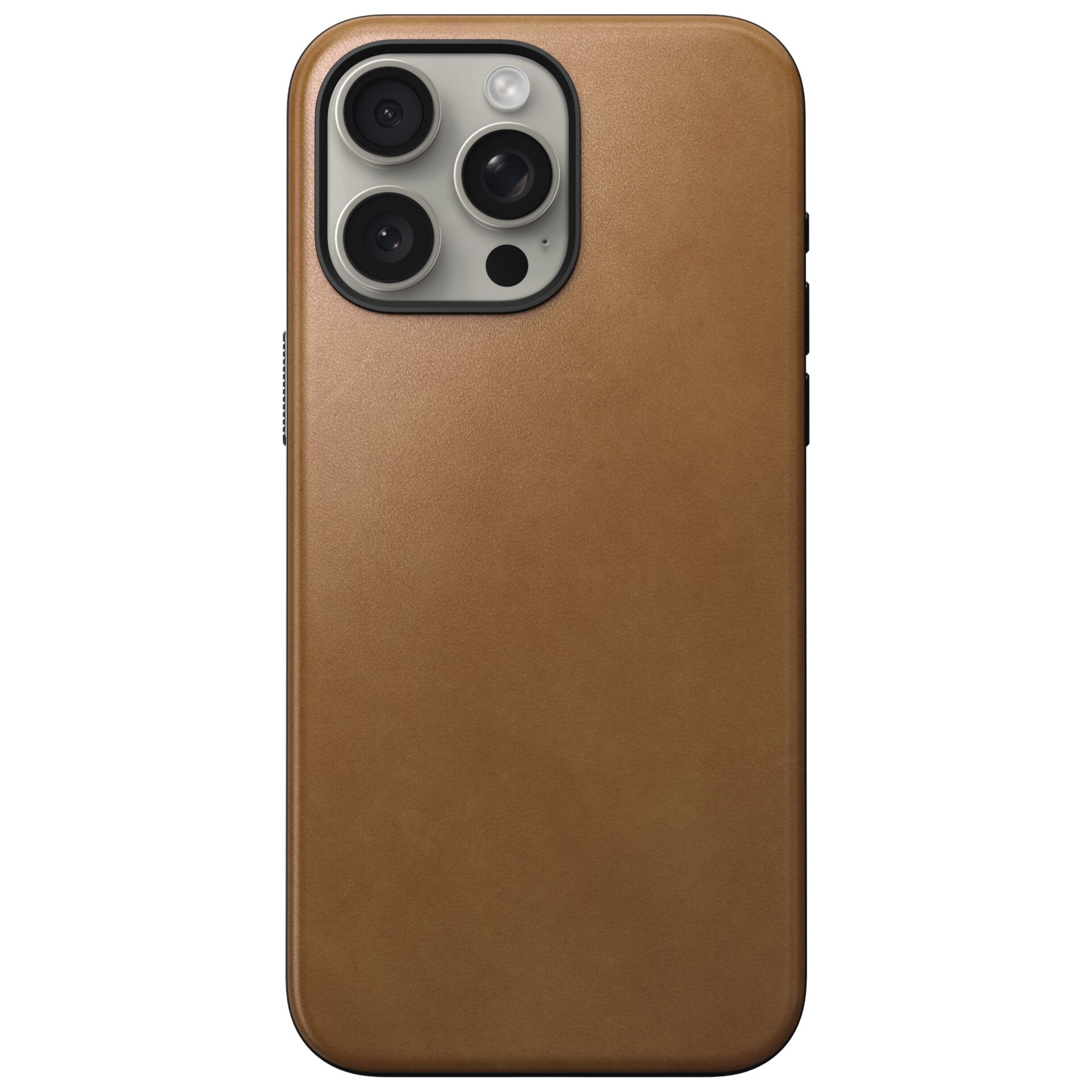 smartphone, Hülle aus Leder, braun, Kamera-Triple, iPhone-kompatibel