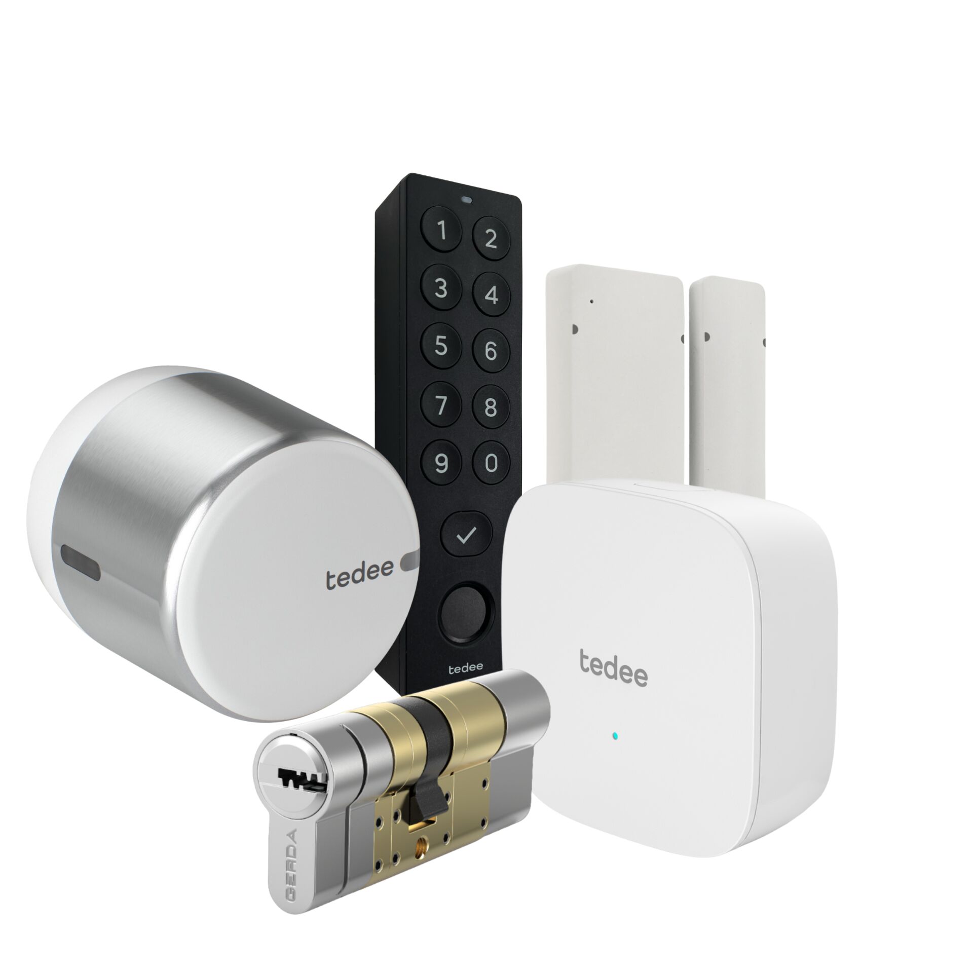 Smartes Schloss, Tastatur, Türsensor, Schlossesatz, Türschloss
