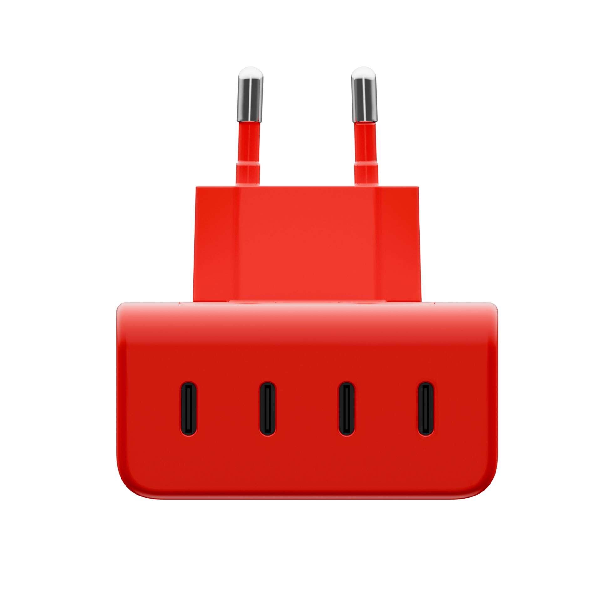 Netzteil, USB-C Ladegerät, rote Steckdose, Mehrfachstecker, Adapter