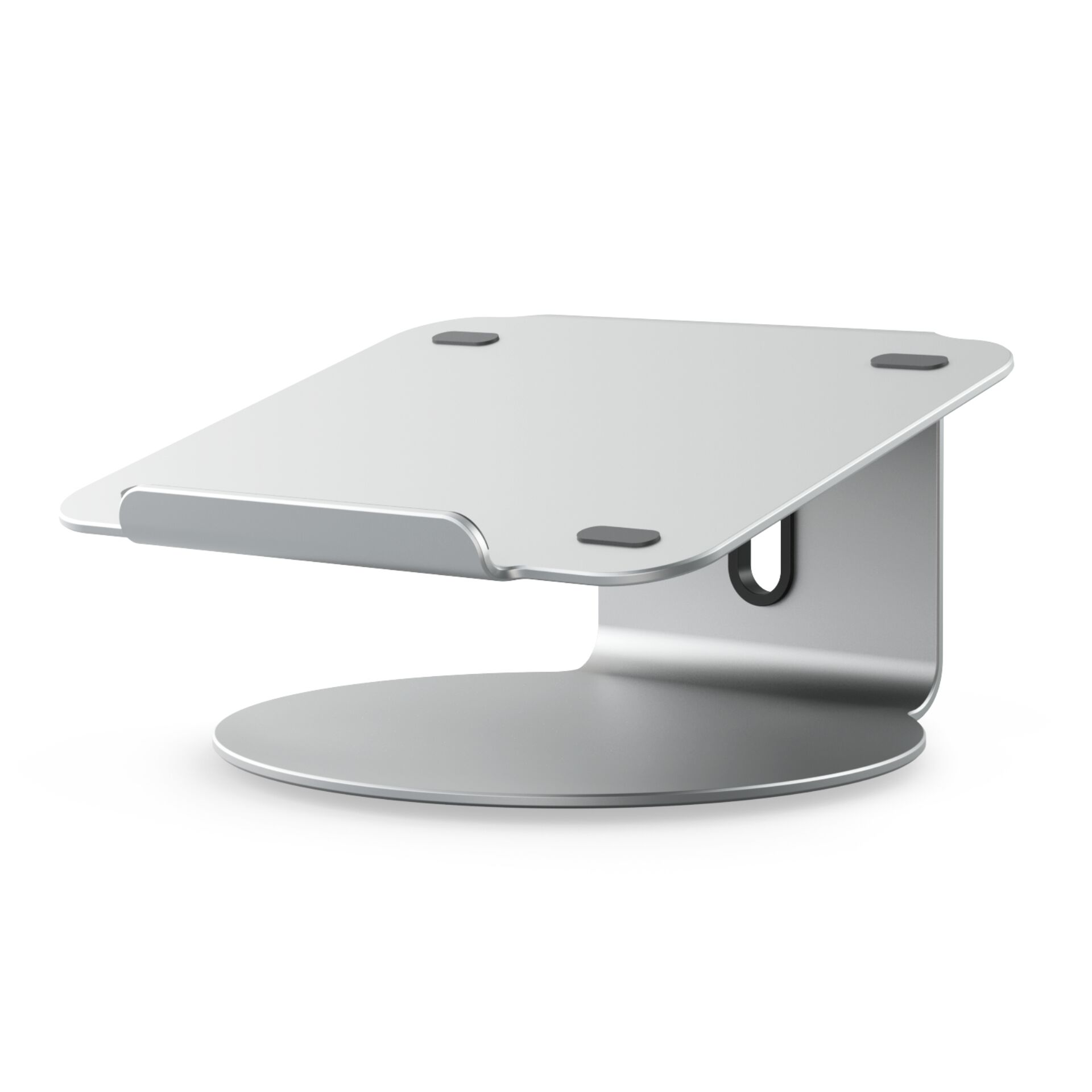 Laptopständer, Verstellbar, Metall, Rundbasis, Glatte Oberfläche
