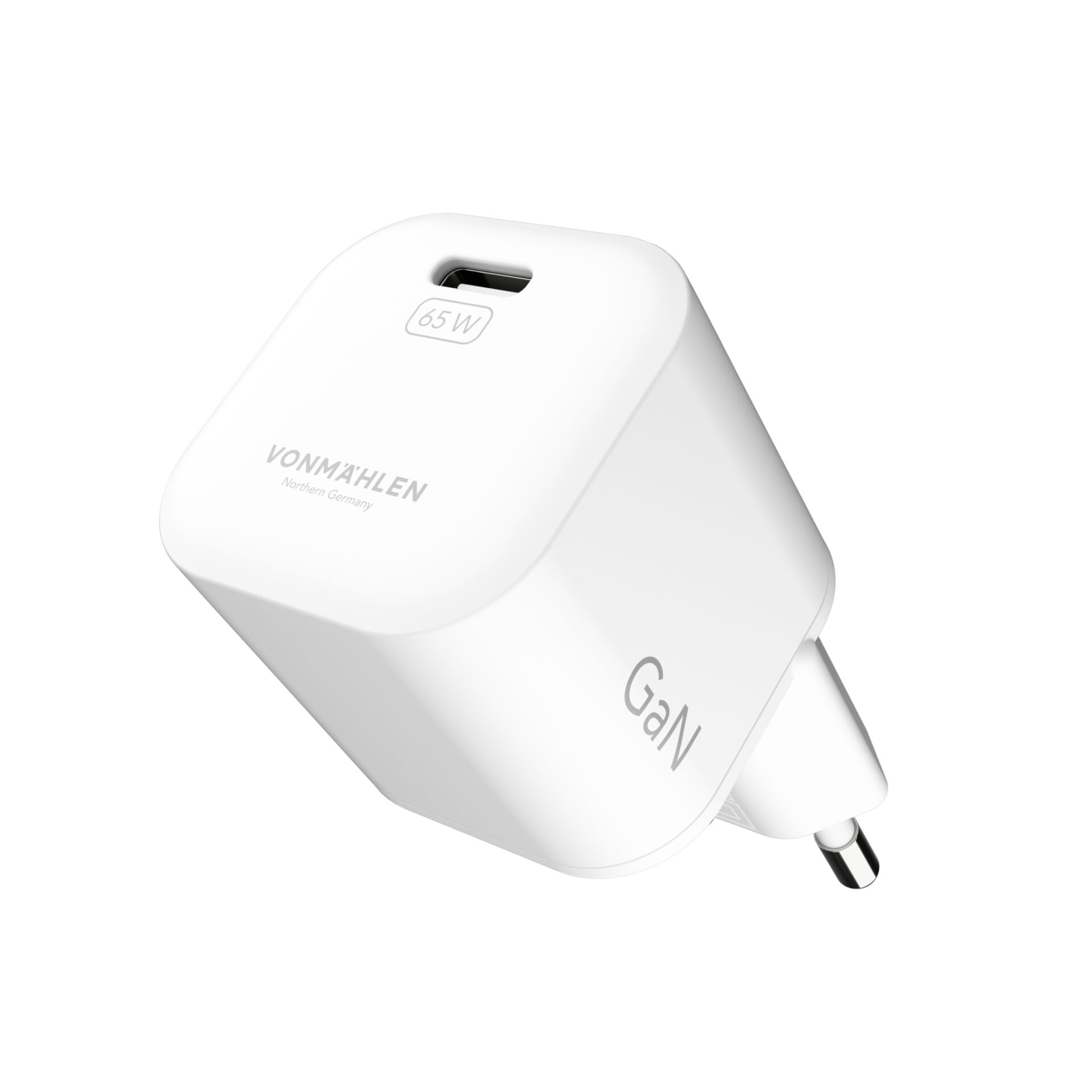 USB-C Ladegerät, Wandladegerät, 65W, GaN, weiß