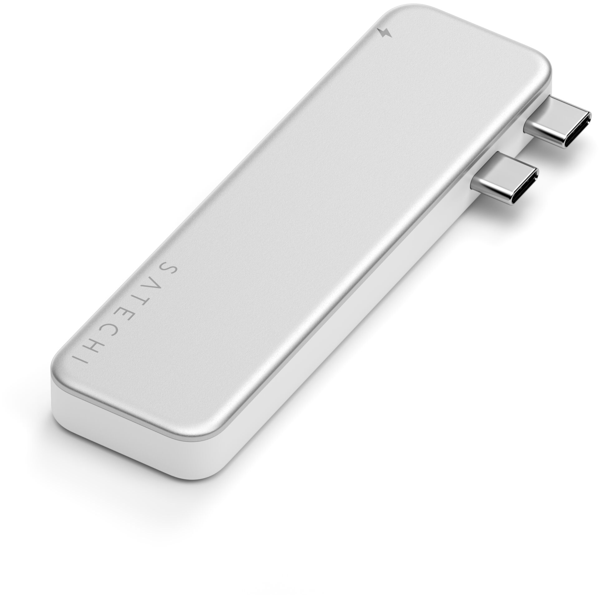 USB-C-Adapter, Typ-C, Dual-USB-C, Silber, kompakt
